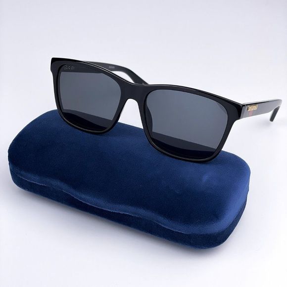 GUCCI GG0746SA BLACK/GREY 001 Rectangle MAN UNISEX